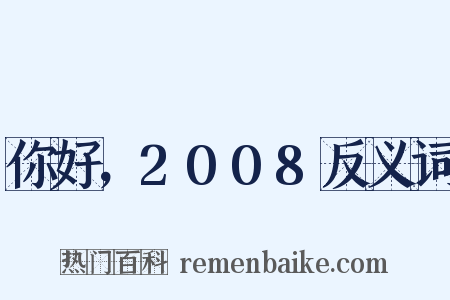 你好，2008反义词是什么意思的图片